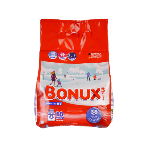 Detergenti pudra pentru rufe - BONUX DETERGENT AUTOMAT 1.17KG ICE FRESH 18 SPALARI