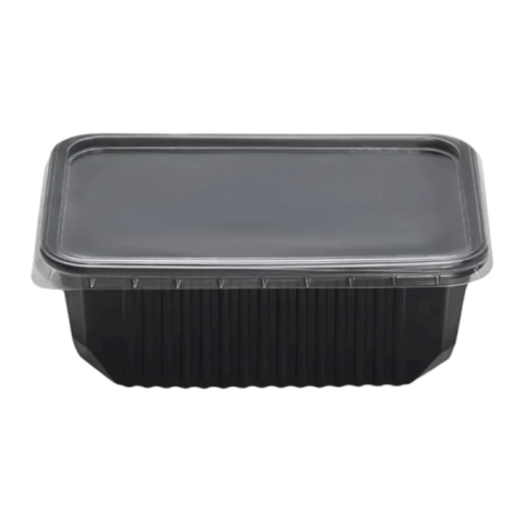 Ambalaje de unica folosinta / HORECA - CASEROLE MICROUNDE NEGRE 750 PP 50BUC/SET