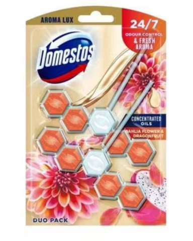 Odorizante toaleta - DOMESTOS ODORIZANT WC BILE 2X55G FRUCTUL DRAGONULUI