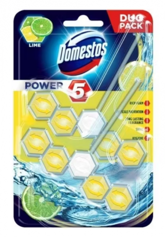 Odorizante toaleta - DOMESTOS ODORIZANT WC BILE 2X55G LIME