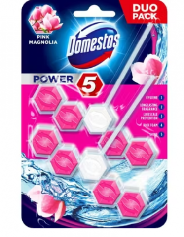 Odorizante toaleta - DOMESTOS ODORIZANT WC BILE 2X55G PINK MAGNOLIA