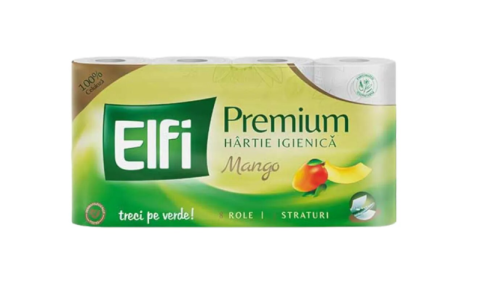 Hartie igienica - ELFI PREMIUM HARTIE IGIENICA 8 ROLE 3STR MANGO