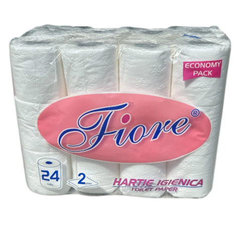 Hartie igienica si servetele - FIORE HARTIE IGIENICA 24ROLE 2STRATURI