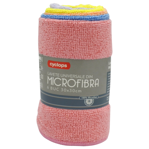 Menaj - LAVETE MICROFIBRA UNIVERSALE 30X30CM 6BUC/SET