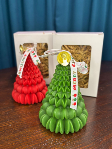 LUMANARE DECORATIVA BRAD CULOARE ROSIE 11 CM [1]