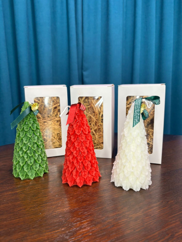 LUMANARE DECORATIVA BRAD CULOARE VERDE 15 CM [1]