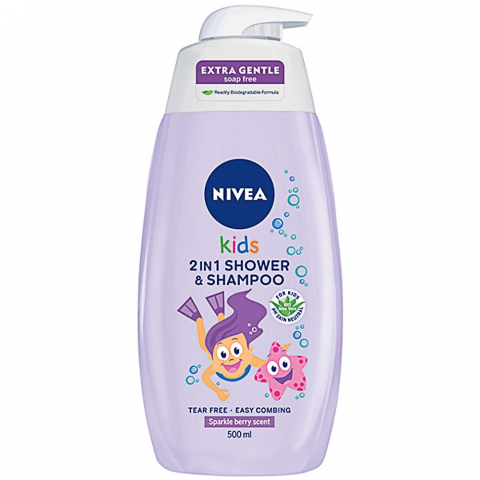 Igiena Copii - NIVEA BABY 2IN1 SAMPON&GEL DUS 500ML BARRY GIRL