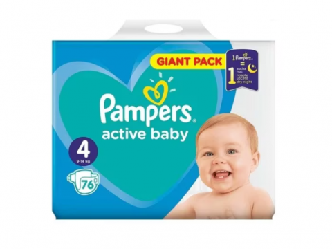 Scutece copii - PAMPERS NEW GIANT PACK NR4 7-14/9-14KG 76BUC
