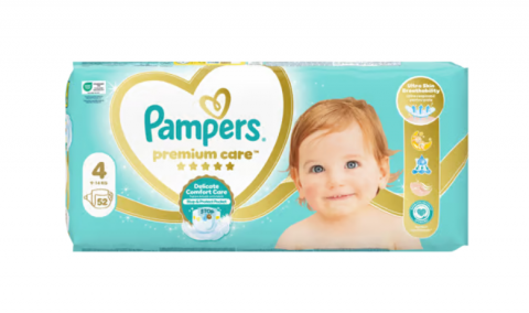 Scutece copii - PAMPERS PREMIUM CARE NR.4 9-14KG 52BUC
