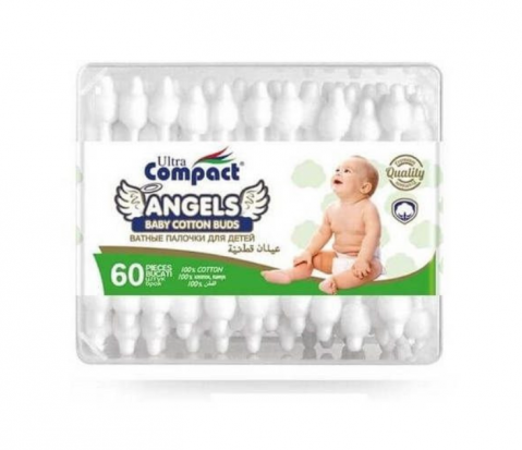 Igiena Copii - ULTRA COMPACT BETISOARE URECHI BABY ANGELS 60BUC