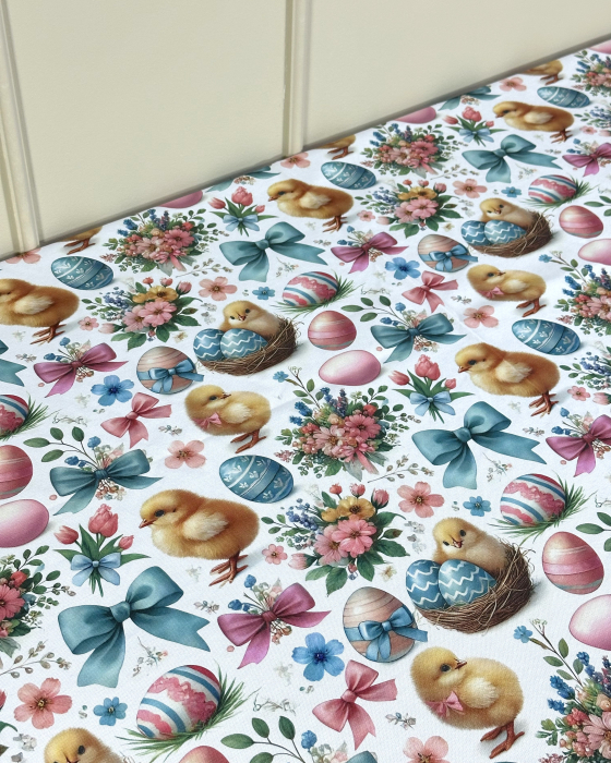 Față de masă impermeabilă cu model de Paște- Grădina de Paște [3]