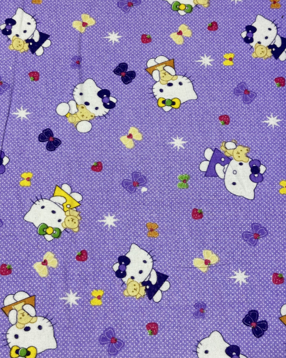 Bumbac Finet 100% | Lățime 0.9 m | Hello Kitty mov [2]