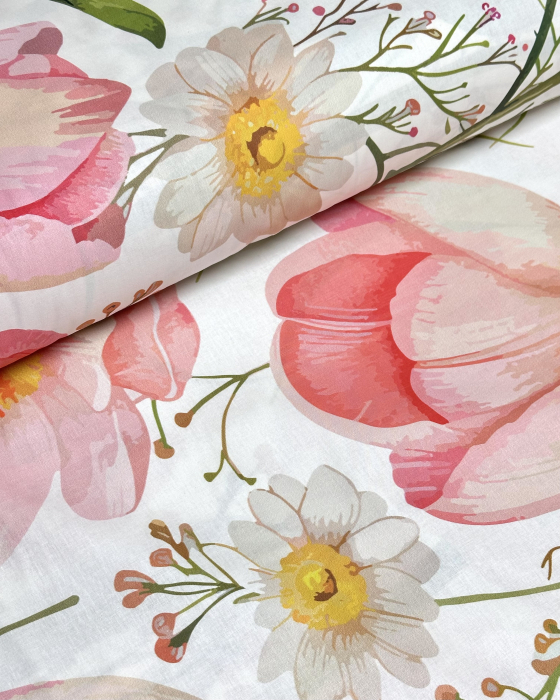 Cearceaf de pat fără elastic, diverse dimensiuni,  bumbac ranforce 100%, Arelia [6]