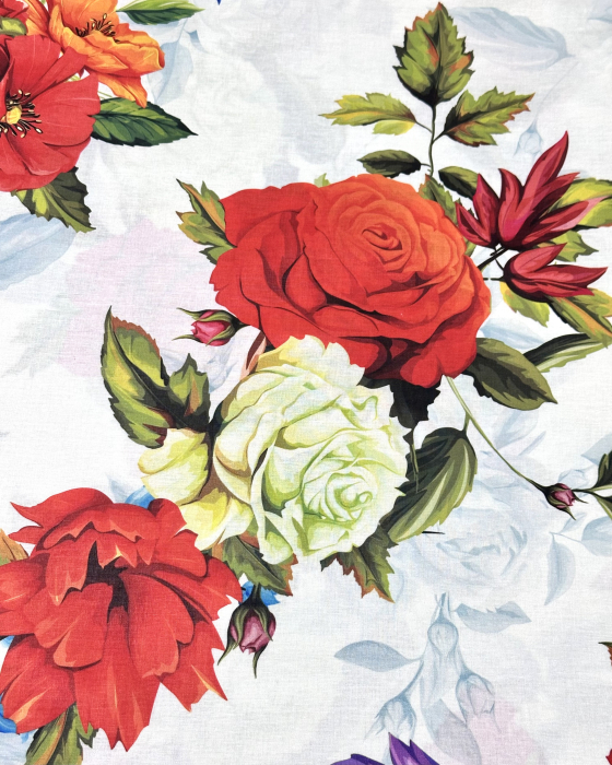 Cearceaf de pat fără elastic, diverse dimensiuni,  bumbac ranforce 100%, Zelira [2]