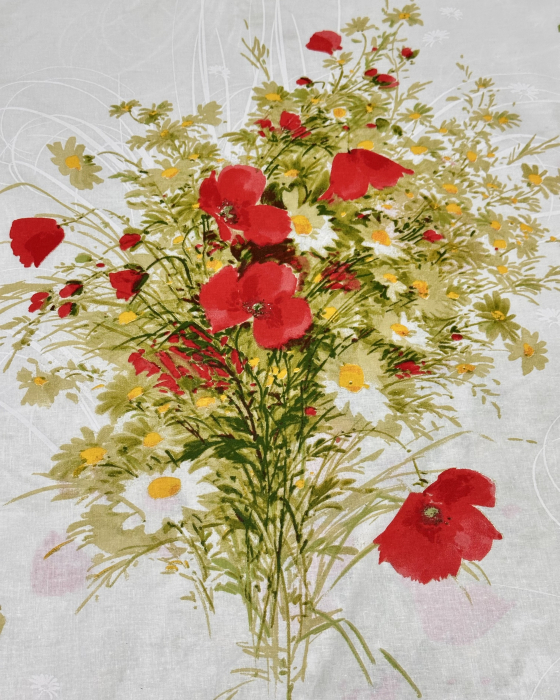 Cearceaf de pilotă, diverse dimensiuni, bumbac ranforce 100%, Maci si romanita [2]