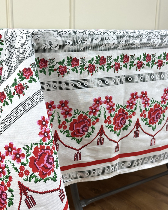 Față de masă cu model tradițional, din bumbac - Model Dafina [3]