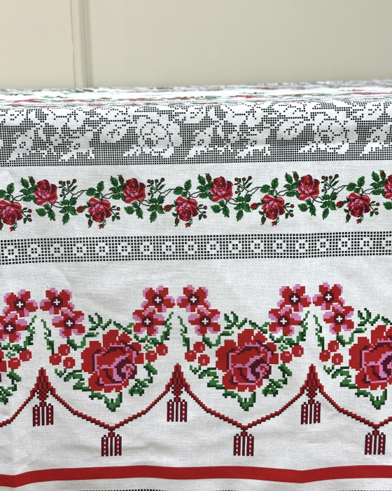 Față de masă cu model tradițional, din bumbac - Model Dafina [4]