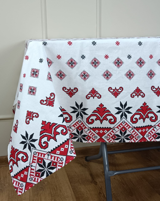 Față de masă cu model tradițional, din bumbac - Model Zamfira [2]