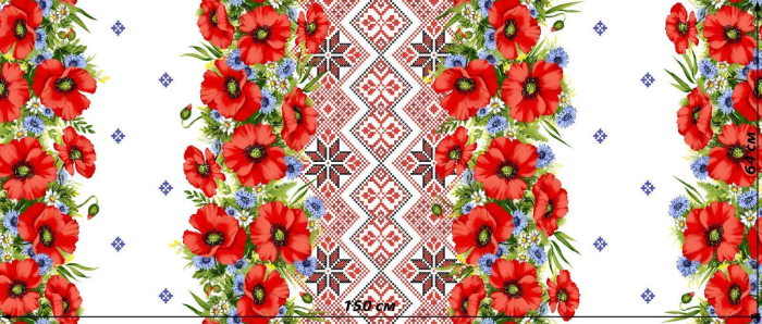 Față de masă cu model tradițional - Maci 2 [2]