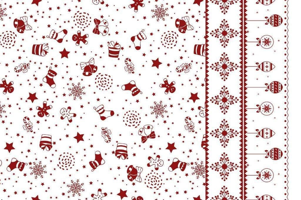 Față de masă de Crăciun - Globuri [1]