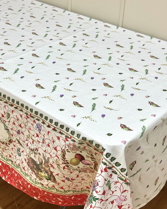 Față de masă din bumbac 100%, Iepurași de Paște [2]