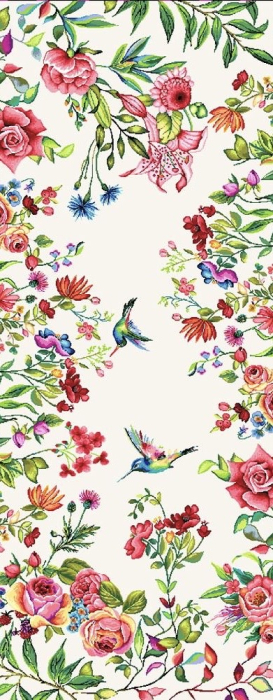 Față de masă din bumbac tip goblen, Colibri [4]