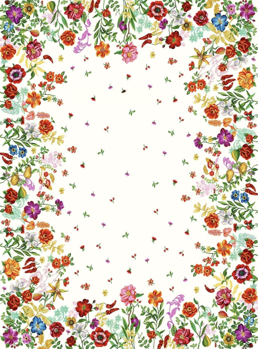 Față de masă din bumbac tip goblen, Flori de Primavara [2]