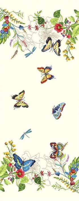 Față de masă din bumbac tip goblen, Fluturi si Libelule [2]