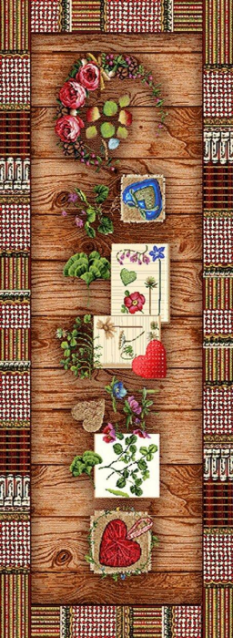 Față de masă din bumbac tip goblen, Inimioare [2]