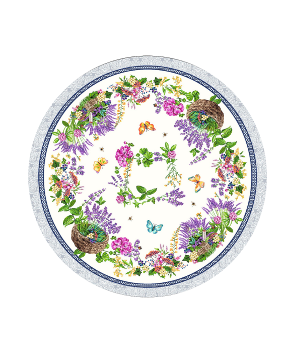 Față de masă din bumbac tip goblen,  Lavandă de Primavară [2]