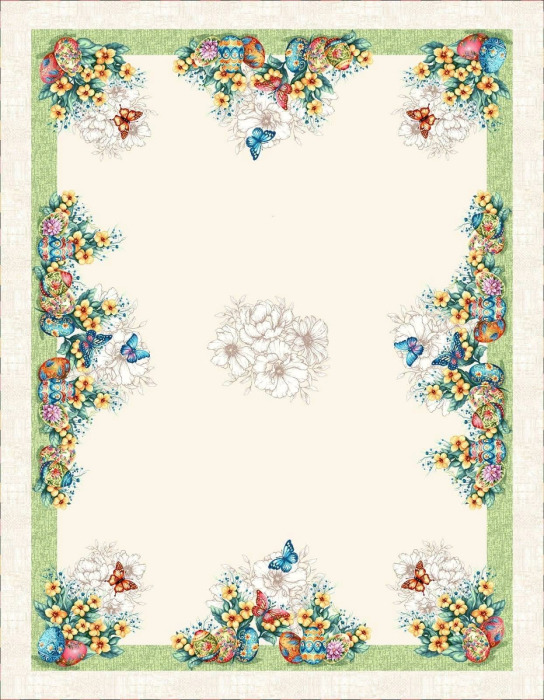 Față de masă din bumbac tip goblen,  Ouă de Paște [4]