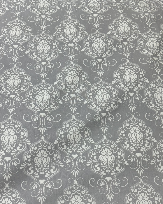 Față de masă impermeabilă, 100% bumbac - Baroc Gri [2]
