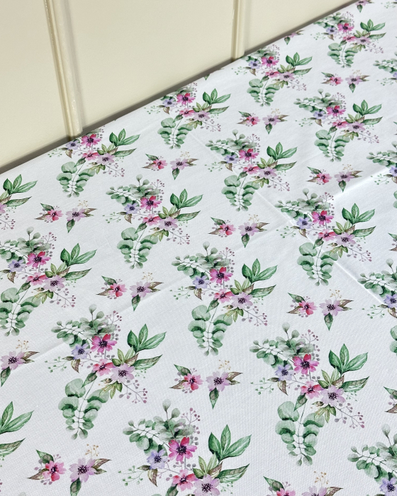 Față de masă impermeabilă, 100% bumbac - Buchet Anemone [2]