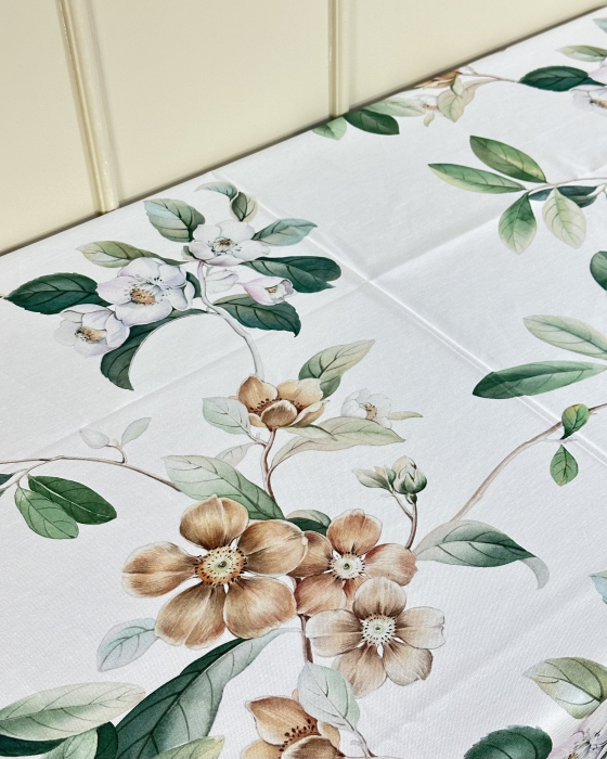 Față de masă impermeabilă, 100% bumbac - Floare de măr [2]