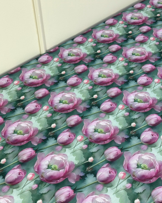 Față de masă impermeabilă, 100% bumbac - Lalele [2]