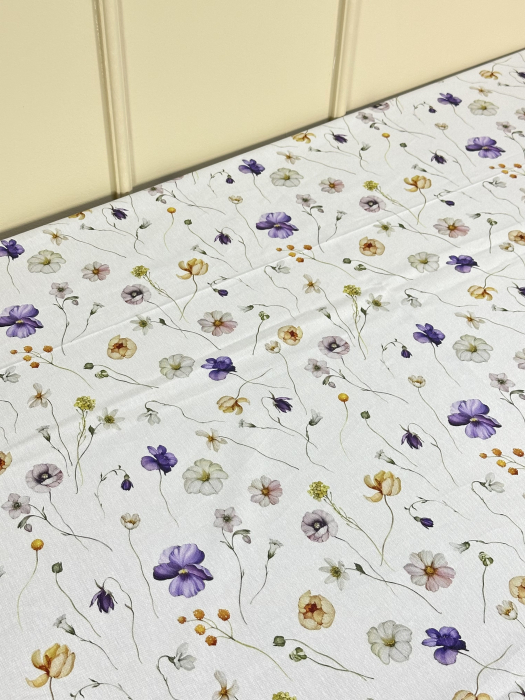 Față de masă impermeabilă, 100% bumbac - Floricele de Primăvară [2]