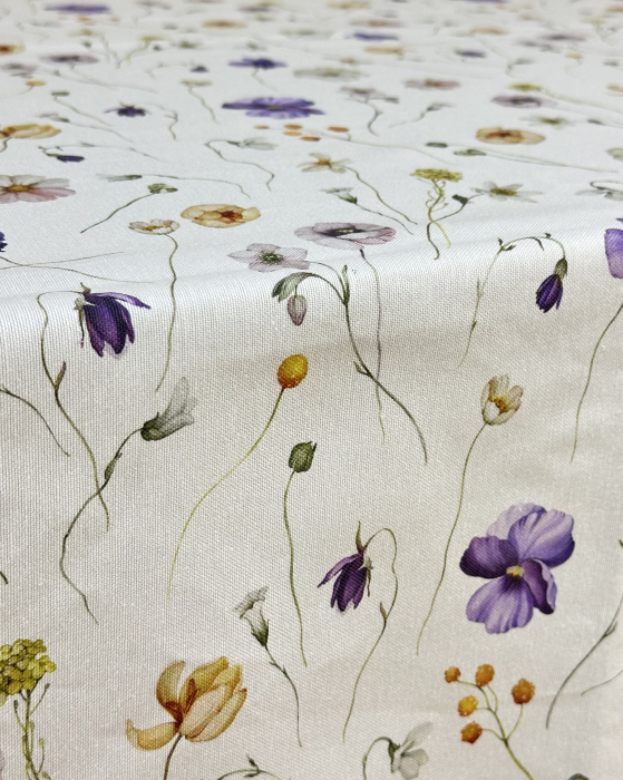 Față de masă impermeabilă, 100% bumbac - Floricele de Primăvară [3]