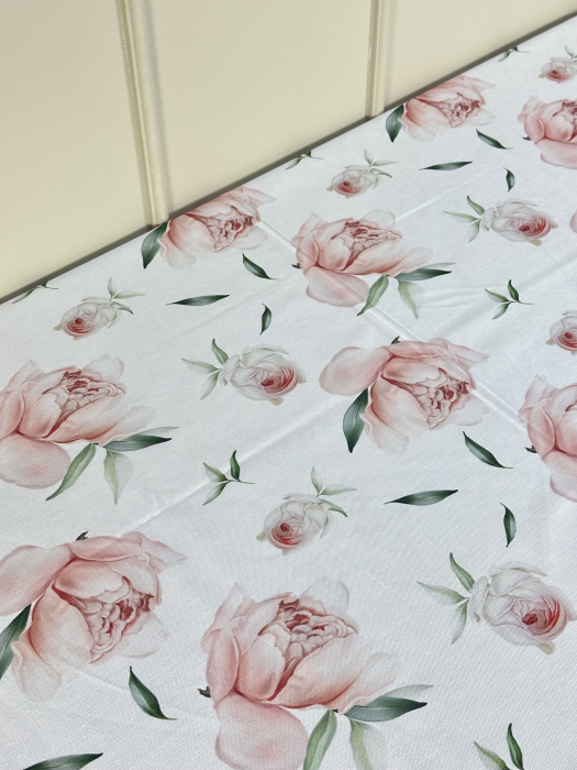 Față de masă impermeabilă, 100% bumbac - Rosa [2]