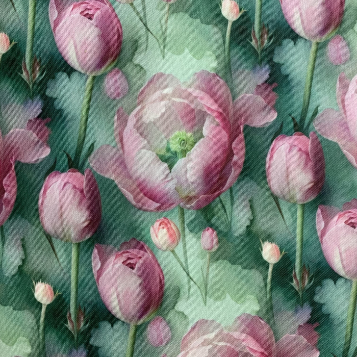 Față de masă impermeabilă, 100% bumbac - Lalele [2]