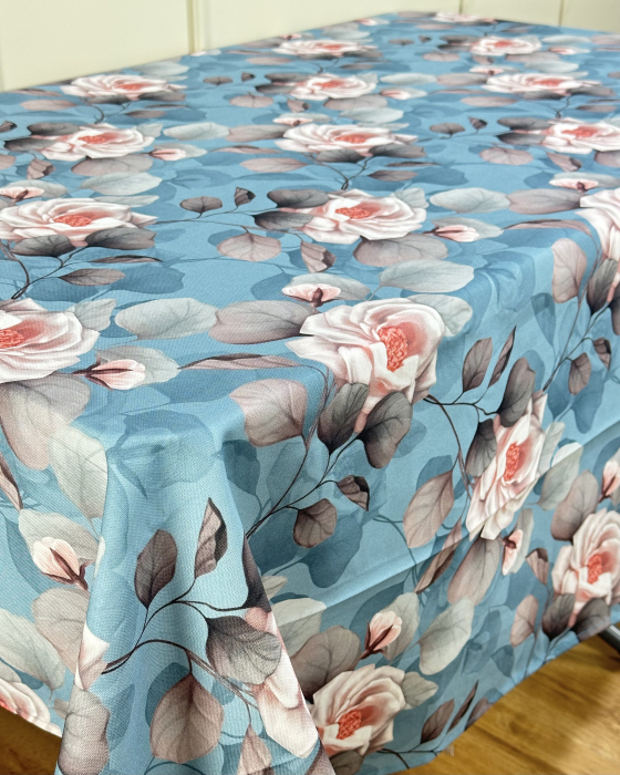 Față de masă impermeabilă, 100% bumbac - Trandafiri [3]