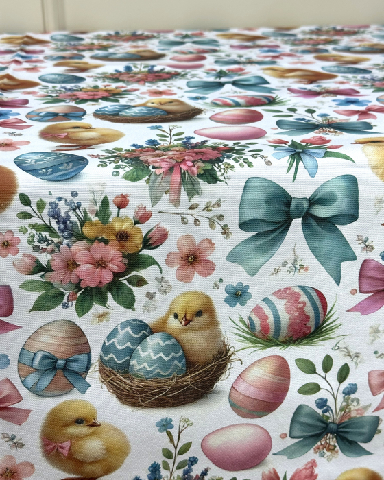 Față de masă impermeabilă cu model de Paște- Grădina de Paște [2]