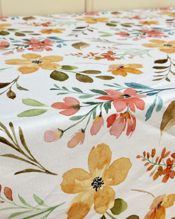 Față de masă impermeabilă- Flori Pictate [3]