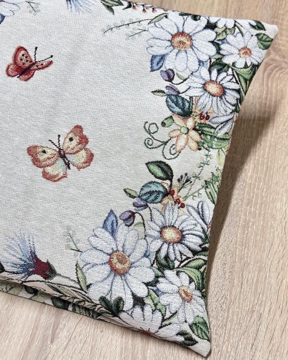 Față pernă din bumbac tip goblen, 40/40 cm, Fluturi [2]