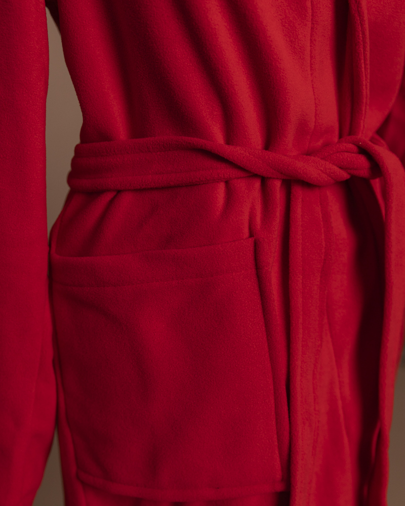 Halat polar unisex cu mâneci lungi - Roșu [2]