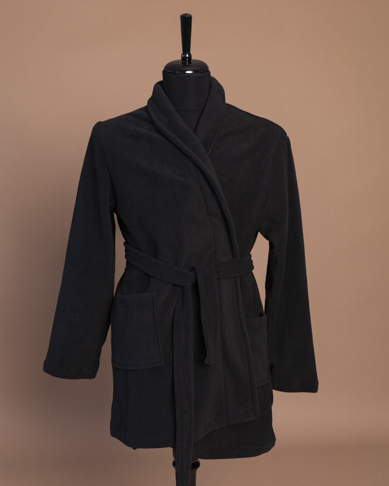 Halat polar unisex cu mâneci lungi - Negru [2]