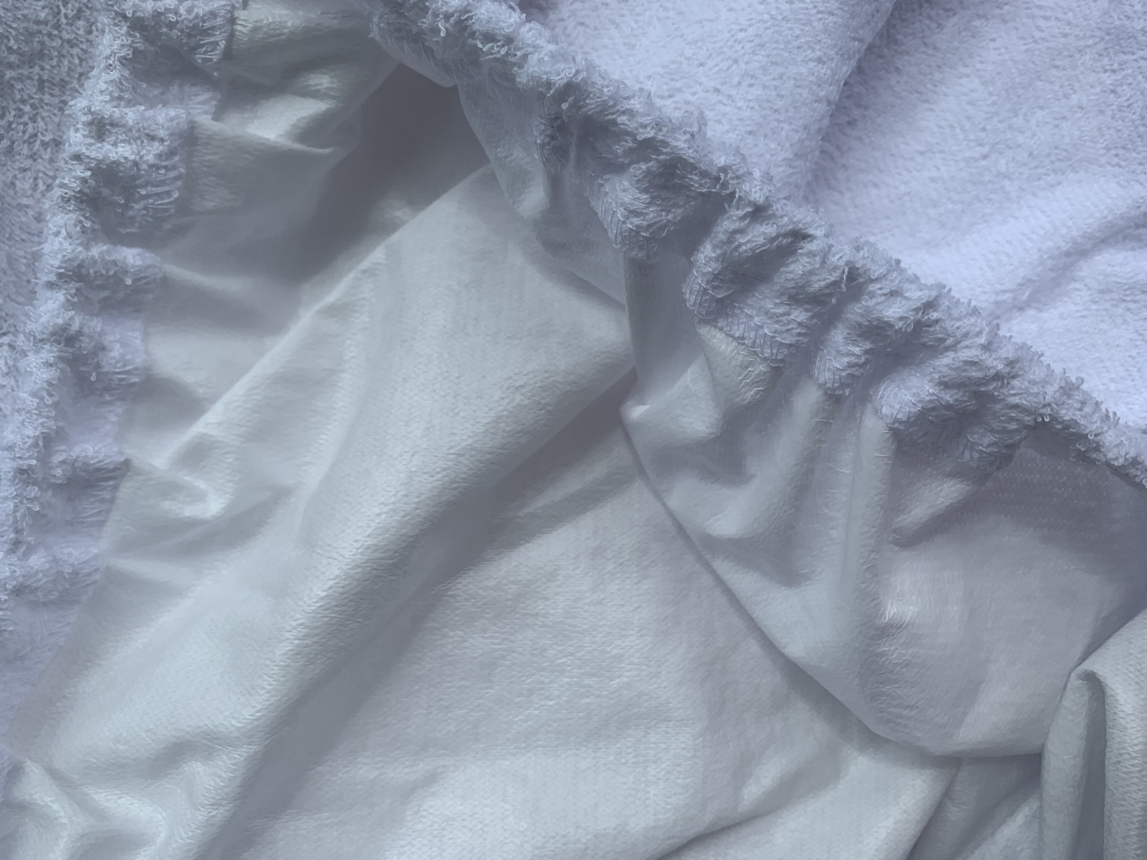 Față de pernă impermeabilă, bumbac cu frotir, alb [6]