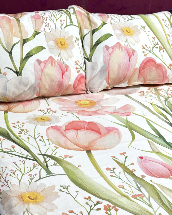 Lenjerie de pat din bumbac ranforce 100% - Arelia [2]