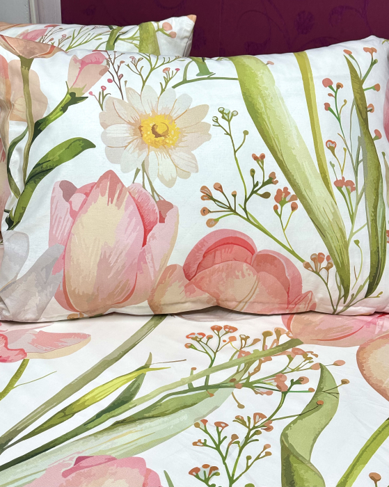 Lenjerie de pat din bumbac ranforce 100% - Arelia [4]