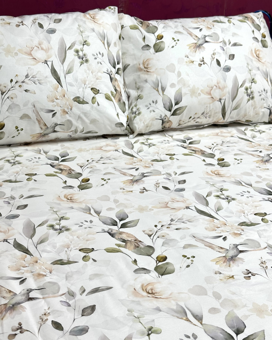 Lenjerie de pat din bumbac ranforce 100% - Darielle crem [2]