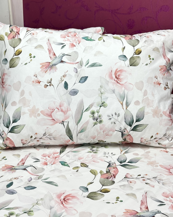 Lenjerie de pat din bumbac ranforce 100% - Darielle roz [4]